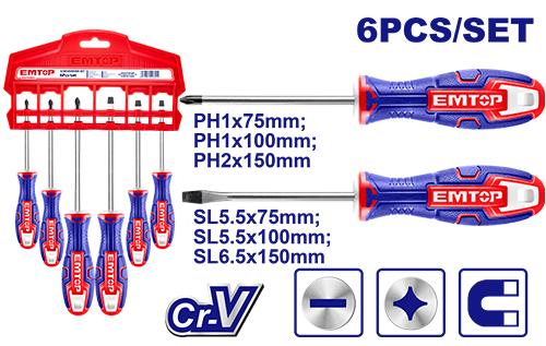 EMTOP 6 Pc Screwdriver Set