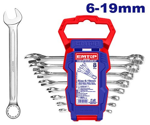 EMTOP 8 Pc Combination spanner set