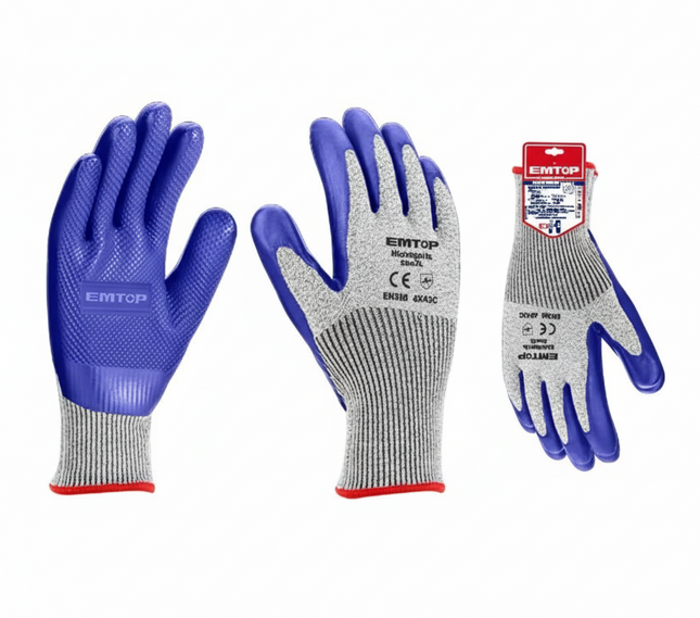 EMTOP Cut-Resistant Gloves Size:XL EXGV0301XL