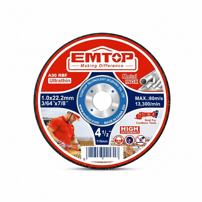 EMTOP 115mm Ultra-thin Cutting Disc 25 Pc