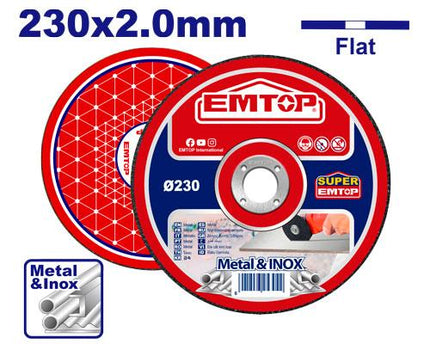 EMTOP 230 x 2mm Metal Cutting Disc