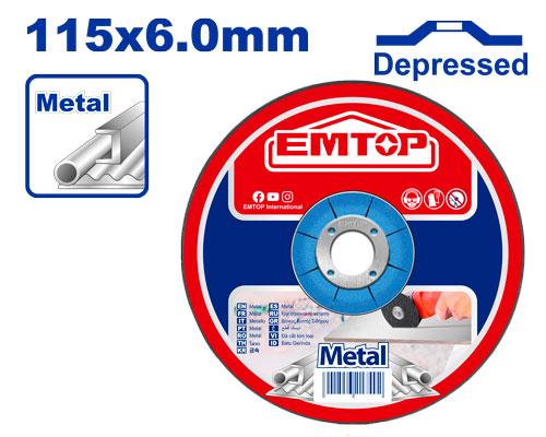 EMTOP 115 x 6mm Metal Grinding Disc