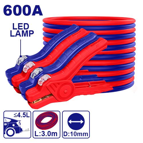 Booster cable with lamp