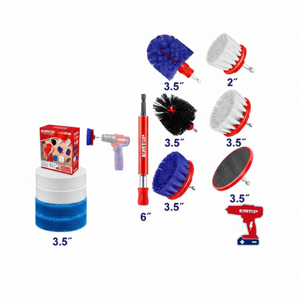 EMTOP11 Pcs Cleaning Brush Set ECB1101