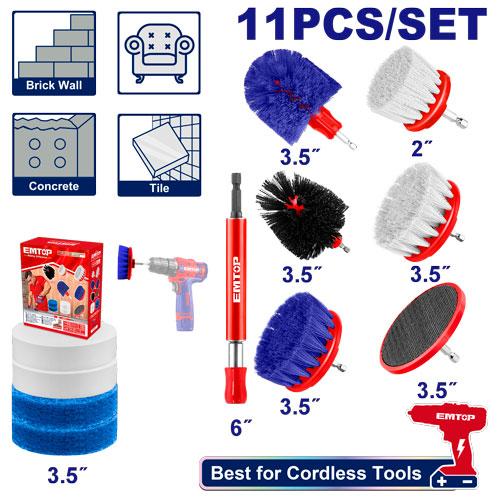 EMTOP 11 Pc Drill brush set