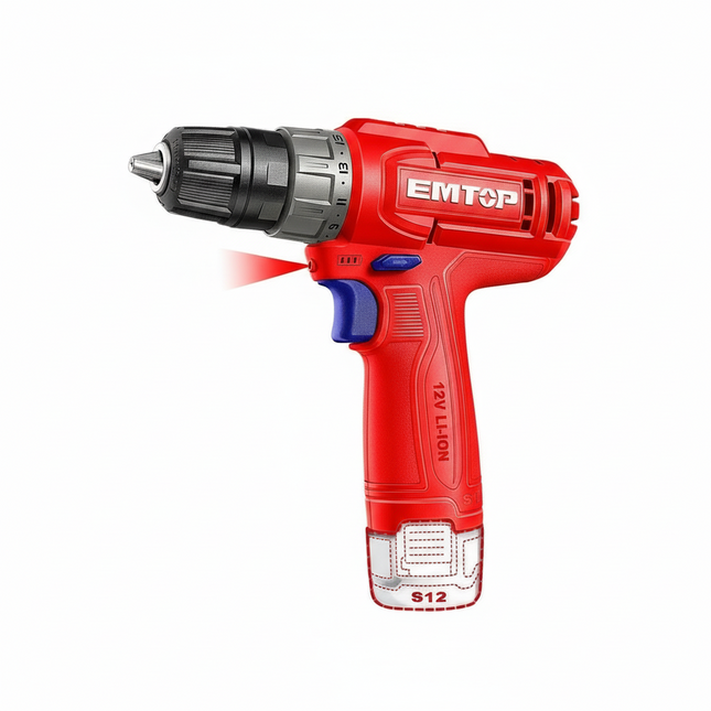 EMTOP Cordless drill driver with 1xbattery