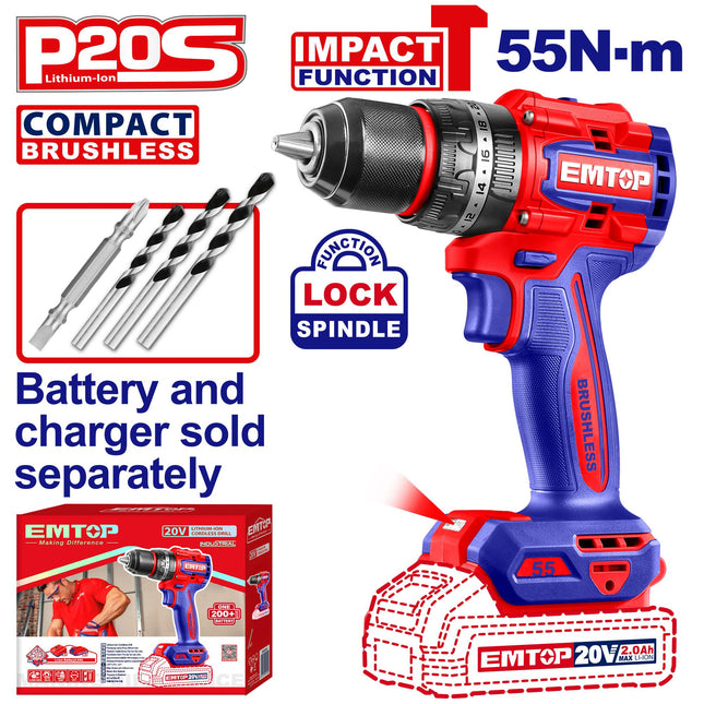 Compact Brushless Cordless Impact Drill