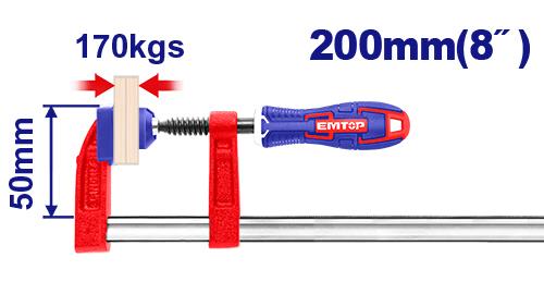 F clamp with plastic handle