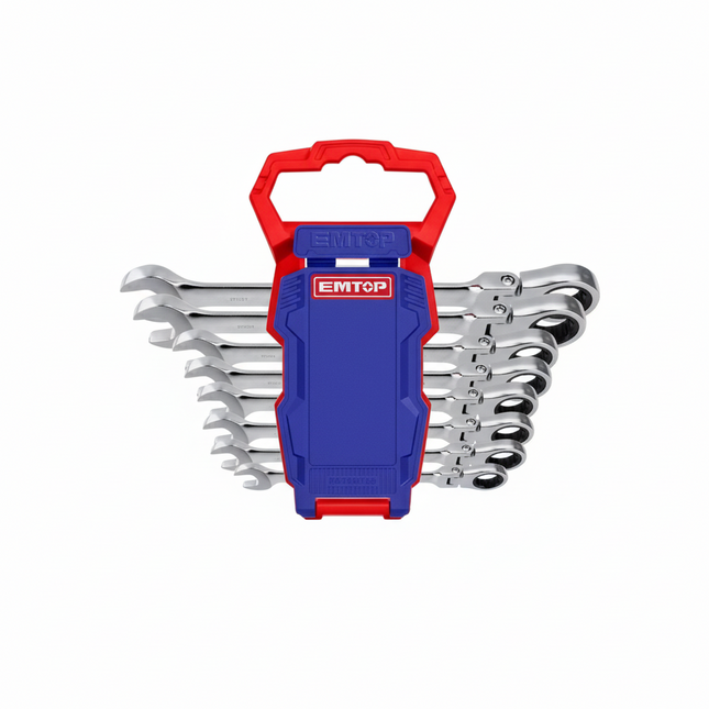 EMTOP 8 Pc Flexible Ratchet Spanner Set ECSS10803