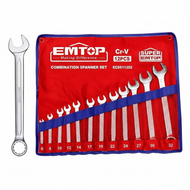 EMTOP 12 Pc Combination Spanner Set ECSS11202