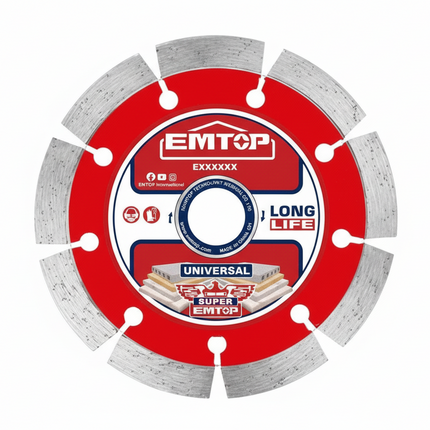 EMTOP 180mm WET & DRY Diamond Blade