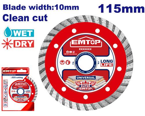 EMTOP 115mm WET & DRY Diamond Blade