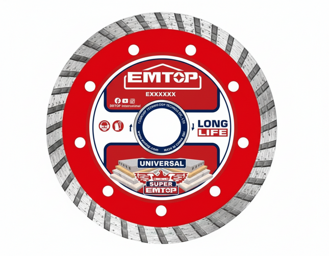 EMTOP 180mm WET & DRY Turbo Diamond Blade