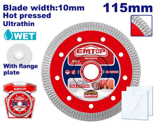 EMTOP 115mm Ultrathin WET Diamond Blade