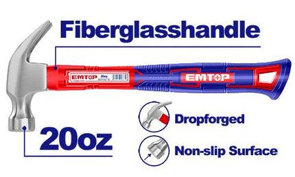EMTOP 20oz Claw Hammer