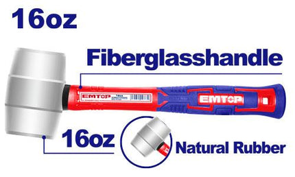 EMTOP 16oz Rubber hammer