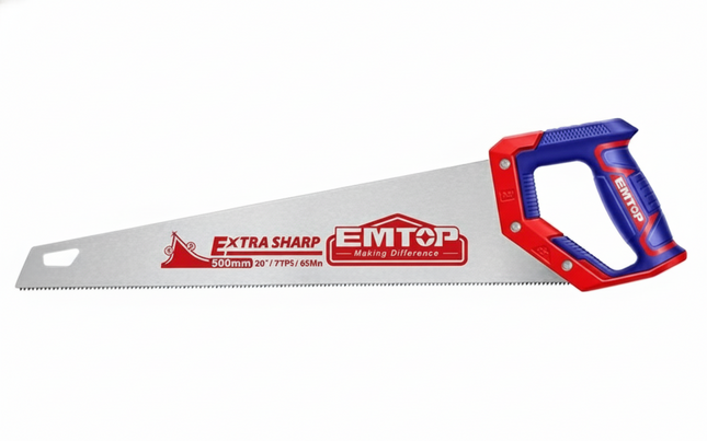 EMTOP Hand Saw Material:65Mn with Extra Sharp Teeth (500mm(20“))