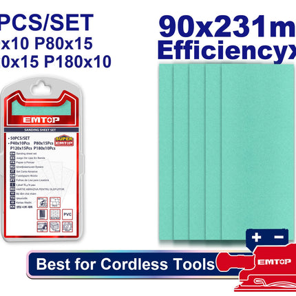 Sanding sheet set