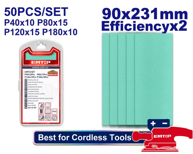 Sanding sheet set