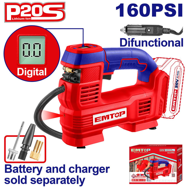 Cordless auto air compressor