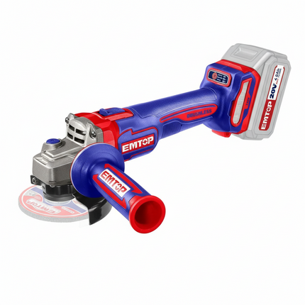 EMTOP 125mm Cordless Angle Grinder (Body Only) 1200W, 3 Variable Speed 9000RPM, M14, Brushless Electric Grinder ELAG221253