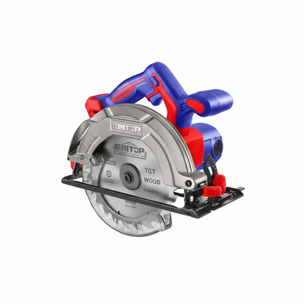 EMTOP 165mm Cordless Circular Saw (Body Only) Brushless Motor, 5200RPM, Max. Cutting Depth 55mm (90°) ELCS1652