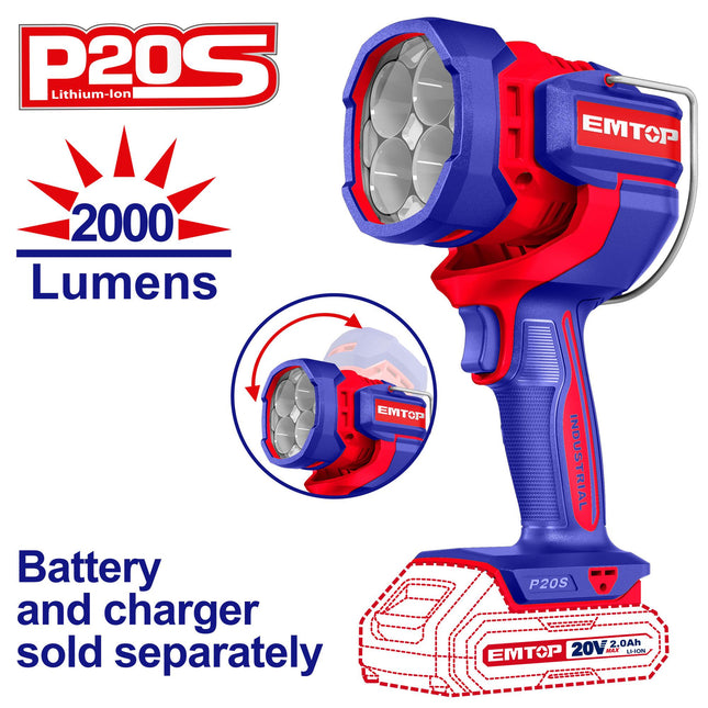 Cordless work lamp