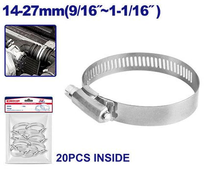 EMTOP 14-27mm Hose Clamp 1 Pc