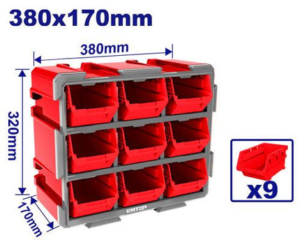 EMTOP Modular storage tower red