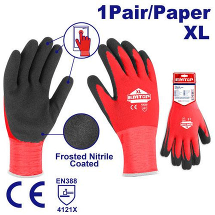 EMOP Nitrile Frosted Coated Gloves