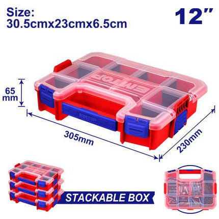 EMTOP 12" Plastic Organizer Stackable