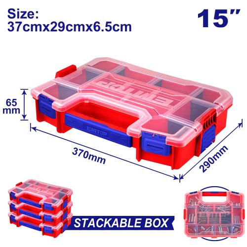 EMTOP 15" Plastic Organizer Stackable