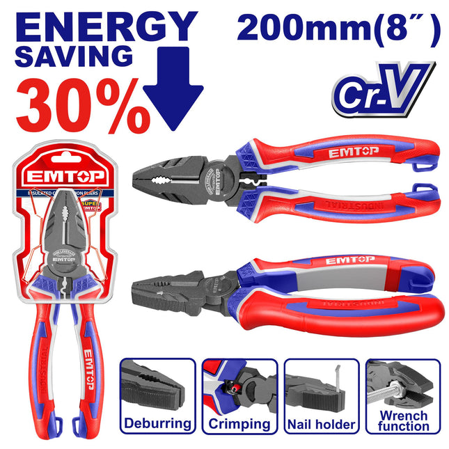 High leverage combination pliers