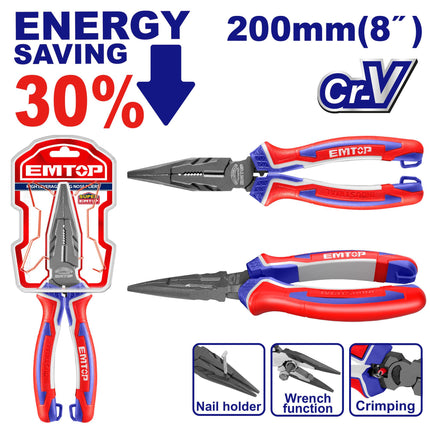 High leverage long nose pliers