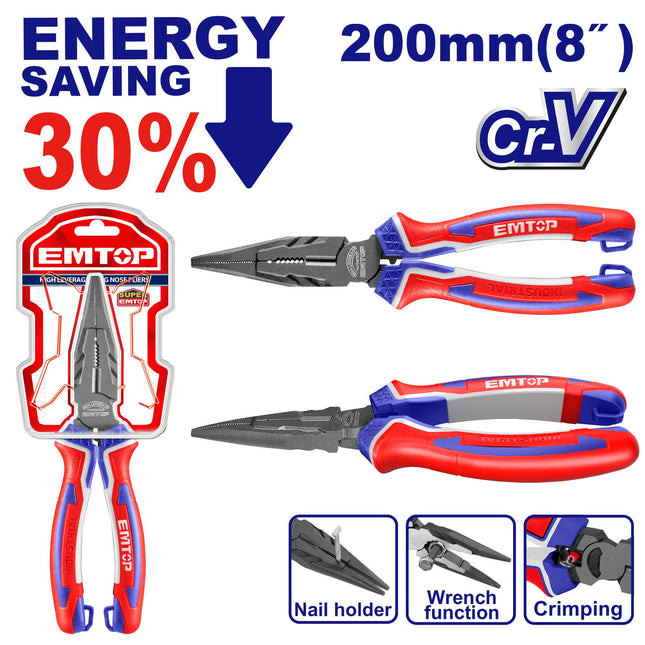 High leverage long nose pliers
