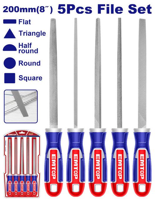 EMTOP 5 Pc Steel File Set