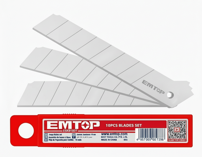 EMTOP 18mm Knife Blades 10 Pc