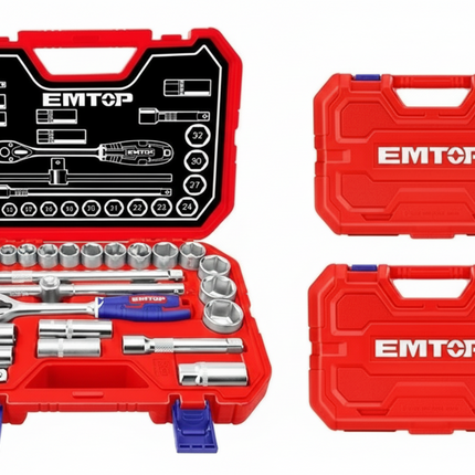 EMTOP 28 Pc 1/2" Socket Set ESKT12281
