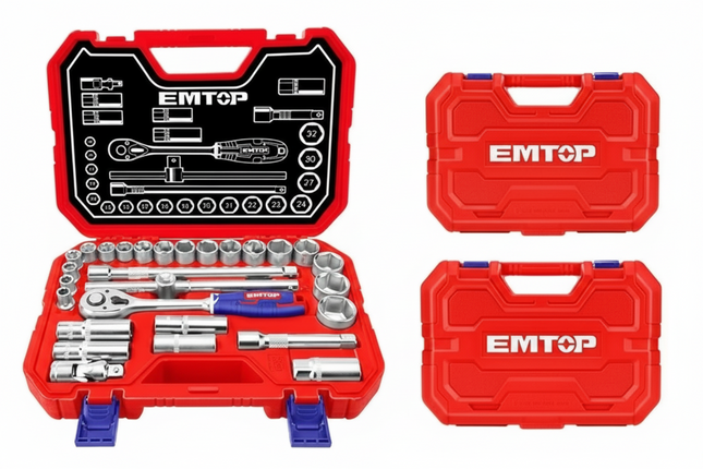 EMTOP 28 Pc 1/2" Socket Set ESKT12281