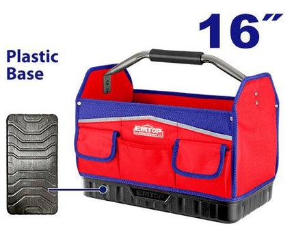 EMTOP 16" Open Tool bag with 9 pockets