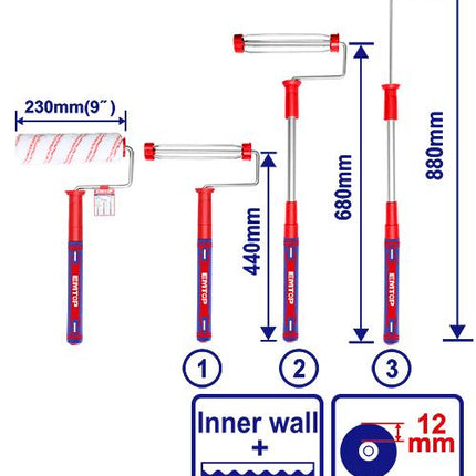Telescoping cylinder brush